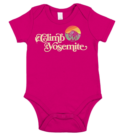Climb Yosemite Vintage Style Climbing Short Sleeve Baby One-Piece