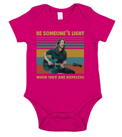 Dave Grohl Be someone’s light when they are hopeless vintage shirt Short Sleeve Baby One-Piece