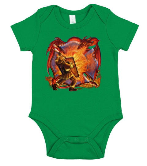 Firefighter - dragon fire Short Sleeve Baby One-Piece
