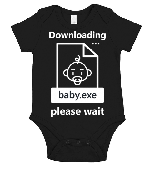 Funny baby downloading Short Sleeve Baby One-Piece