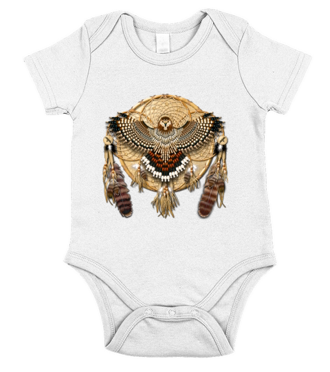 Funny Vintage Tshirt for Red-Tailed Hawk Native American Mandala - Mens Premium T-Shirt Short Sleeve Baby One-Piece