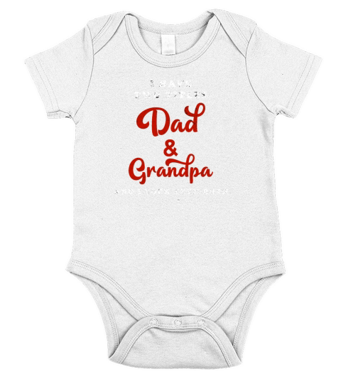 I Have Two Titles Dad And Grandpa Short Sleeve Baby One-Piece