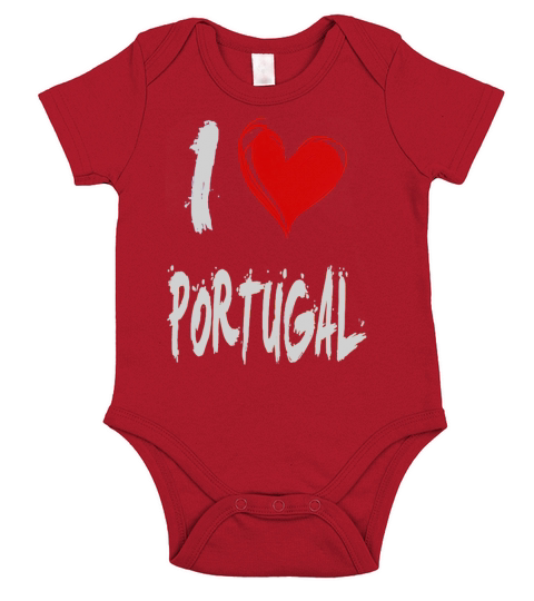 I love PORTUGAL T-Shirt Short Sleeve Baby One-Piece
