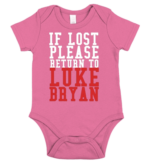 If Lost Please Return To Luke Bryan Short Sleeve Baby One-Piece