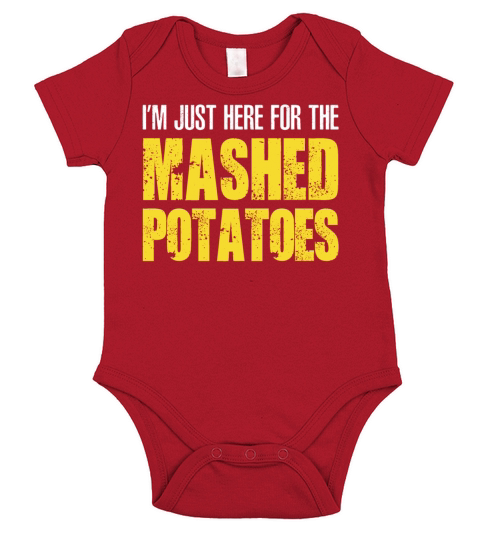 IM JUST HERE FOR THE MASHED POTATOES RETRO Short Sleeve Baby One-Piece