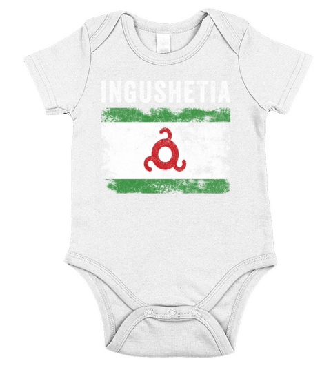 Ingushetia Flag Distressed - Ingush Flag Short Sleeve Baby One-Piece
