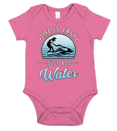 Jet Ski Life Is Easy Jet Skiing Water Sport Jetski Short Sleeve Baby One-Piece