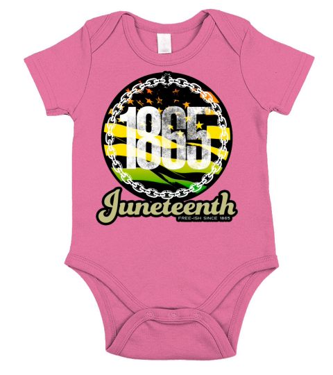Juneteenth Chain Break Black History June Vintage Short Sleeve Baby One-Piece