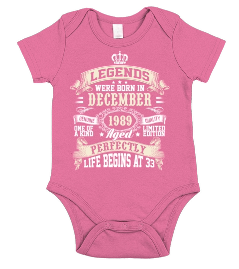 Legends Were Born In December Short Sleeve Baby One-Piece