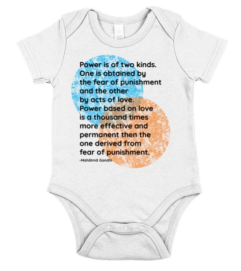 Mahatma Gandhi Power Quotes Short Sleeve Baby One-Piece
