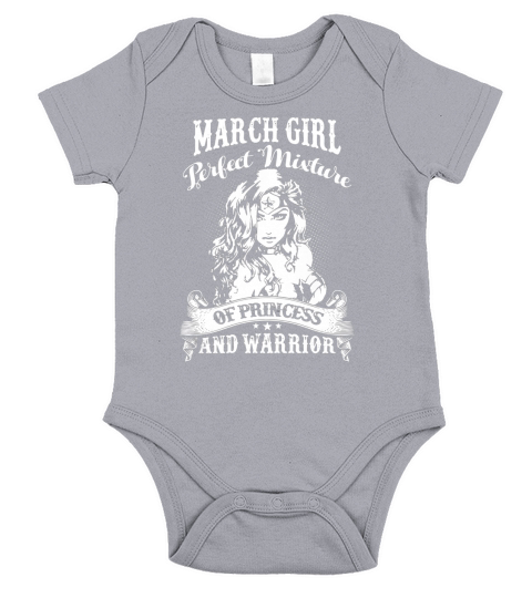 March Girl. Perfect mixture of princess and warrior Short Sleeve Baby One-Piece