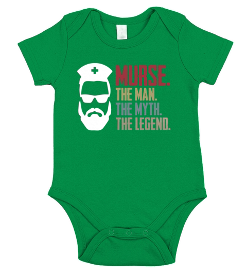 Murse The Man The Myth The Legend Vintage Male Nurse Short Sleeve Baby One-Piece