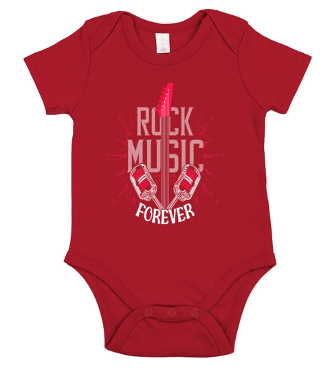 Musician Rockn Roll Guitar Hard Rock Short Sleeve Baby One-Piece