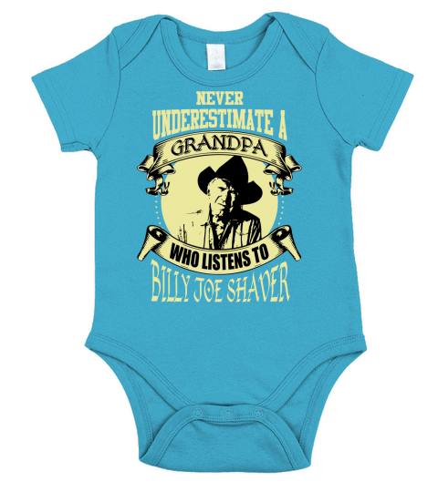 Never Underestimate A Grandpa Who Listens To Billy Joe Shaver Short Sleeve Baby One-Piece