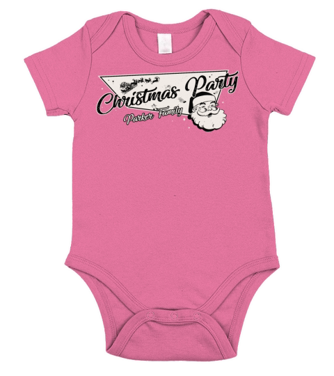 Parker Family Ready for Christmas Party Short Sleeve Baby One-Piece