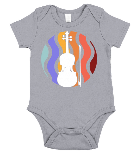 Retro Vintage Violin Musical Instrument Violinist Short Sleeve Baby One-Piece