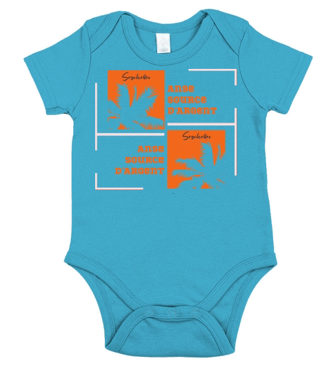 Seychelles Indian Ocean vintage sunset souvenir Short Sleeve Baby One-Piece