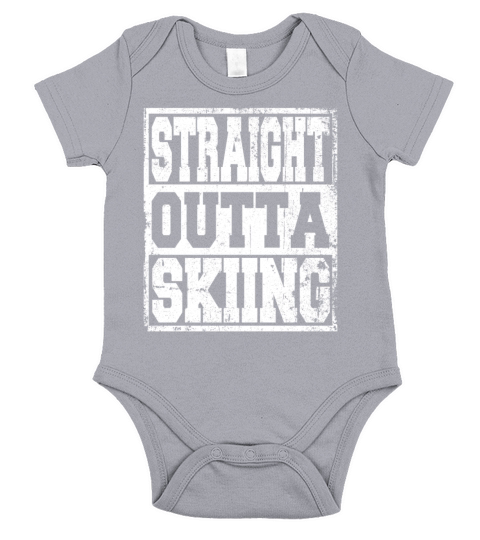 Skiing Saying funny Short Sleeve Baby One-Piece