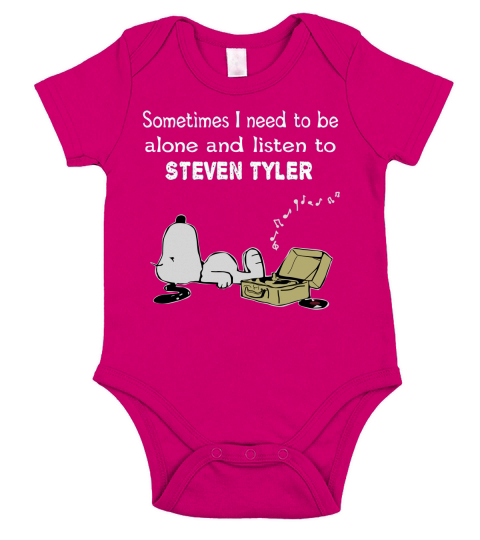 Sometimes I need to be alone and listen to Steven Tyler Short Sleeve Baby One-Piece