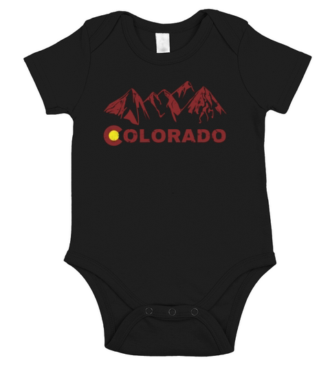 State of Colorado Rocky Mountain State Flag Short Sleeve Baby One-Piece