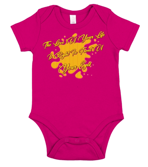 The Love Is Right In Front Of Sarcastic Joke Short Sleeve Baby One-Piece
