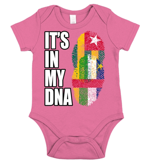 Togolese And Central African Mix Heritage DNA Flag Short Sleeve Baby One-Piece