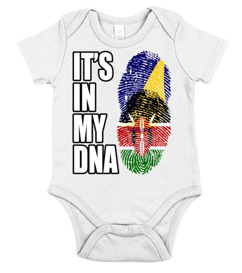 Tokelauan And Kenyan Mix Heritage DNA Flag Short Sleeve Baby One-Piece