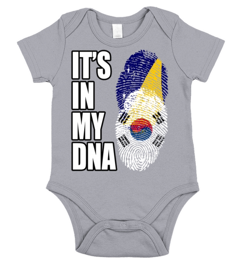 Tokelauan And South Korean Mix Heritage DNA Flag Short Sleeve Baby One-Piece