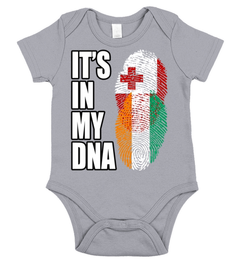 Tongan And Ivorian Mix Heritage DNA Flag Short Sleeve Baby One-Piece