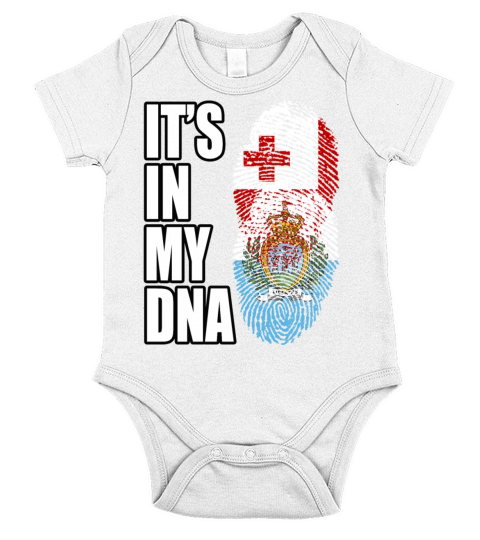 Tongan And Samoan Mix Heritage DNA Flag Short Sleeve Baby One-Piece
