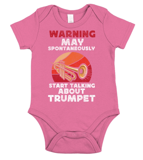 Trumpet Player Vintage Retro Short Sleeve Baby One-Piece