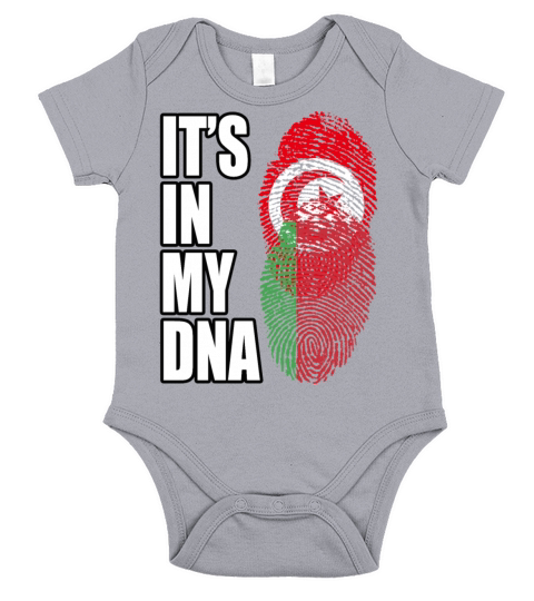 Tunisian And Belarusian Mix Heritage DNA Flag Short Sleeve Baby One-Piece