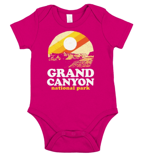 Vintage Grand Canyon Retro Eighties Short Sleeve Baby One-Piece