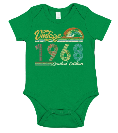 Vintage "Limited Edition" Vintage 1968 Birthday Short Sleeve Baby One-Piece