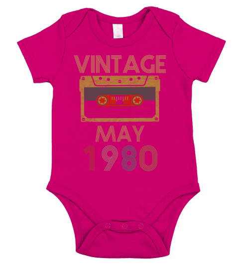 vintage may 1980 Short Sleeve Baby One-Piece