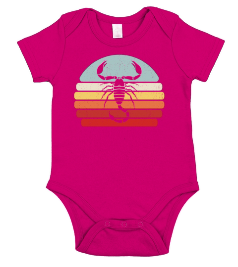 Vintage Zodiac Sign Scorpion Short Sleeve Baby One-Piece