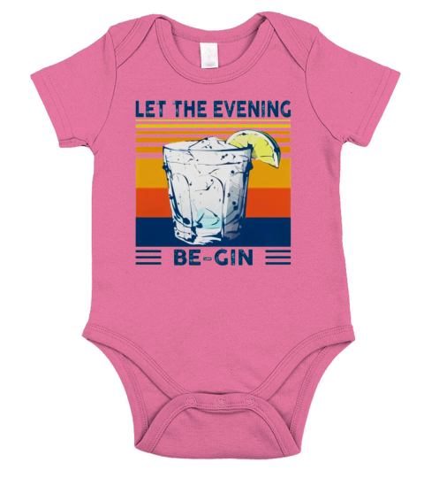 Wine let the evening be gin vintage shirt Short Sleeve Baby One-Piece