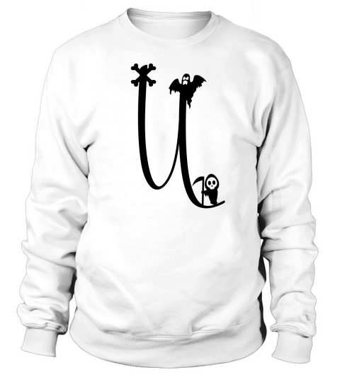 Halloween Alphabets Clipart U Sweatshirt Unisex