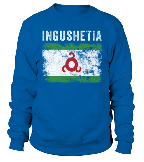 Ingushetia Flag Distressed - Ingush Flag Sweatshirt Unisex