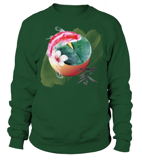Japanese Koi Cherry Blossom Graphic Art Sweatshirt Unisex
