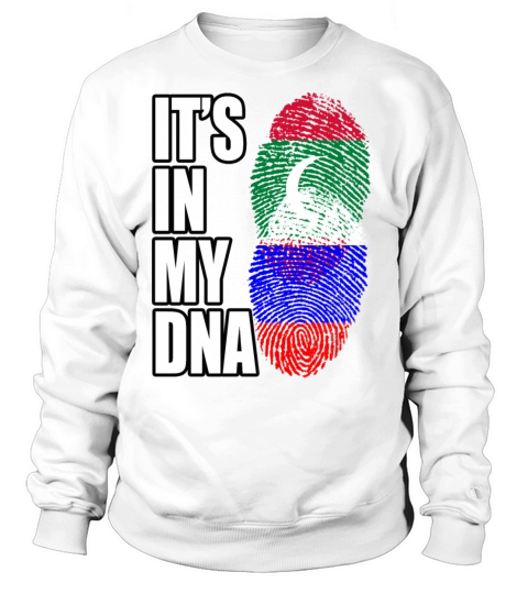 Maldivian And Russian Mix Heritage DNA Flag Sweatshirt Unisex