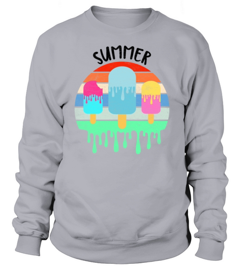 Melting Ice Cream Hot Summer Vacation Retro Vintag Sweatshirt Unisex