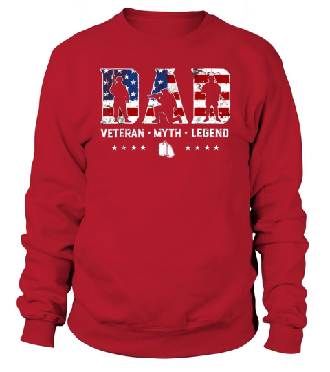 Mens Dad Veteran Myth Legend Sweatshirt Unisex