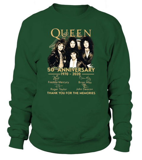 Queen 50th Anniversary 1970-2020 Thank You For The Memories shirt Sweatshirt Unisex