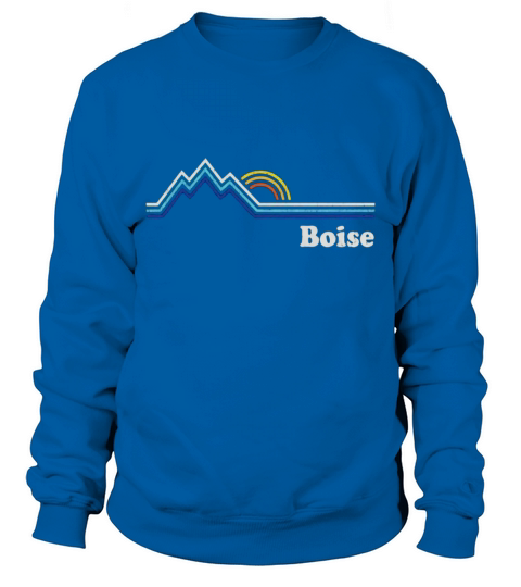 Retro Boise Idaho T Shirt Vintage Sunrise Mountains Tee Desi Sweatshirt Unisex
