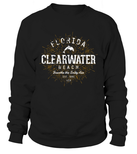 Retro Vintage Clearwater Beach Sweatshirt Unisex