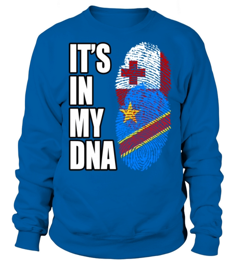 Tongan And Congolese Mix Heritage DNA Flag Sweatshirt Unisex