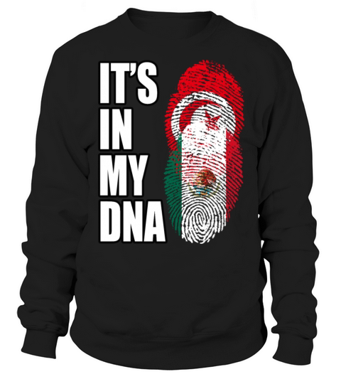 Tunisian And Mexican Mix Heritage DNA Flag Sweatshirt Unisex