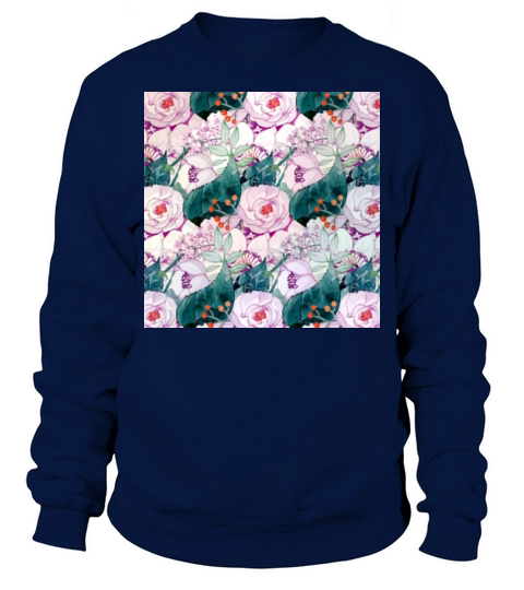Watercolor beautiful floral seamless pattern Sweatshirt Unisex