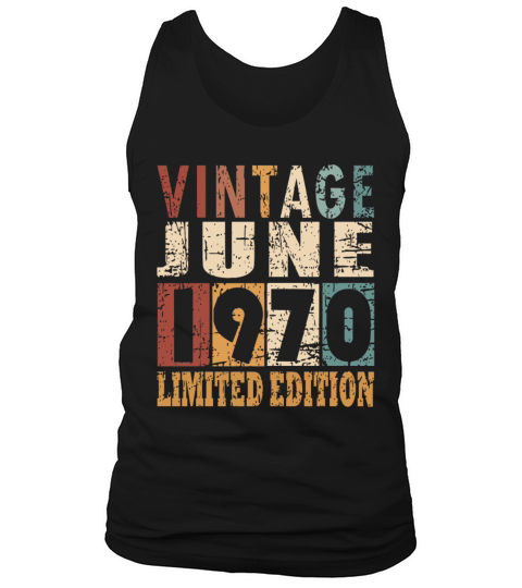 1970 vintage born in June gift Tank Top Unisex
